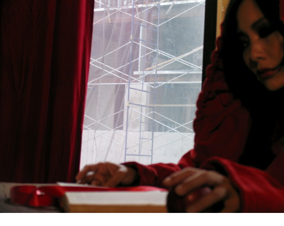 Production still from "Holly Holy" video, 2008 by Heather Bennett from "The Empire Trilogy".