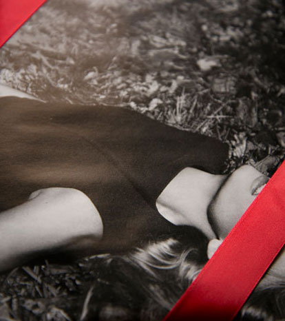 Cropped image of "Capote for JLM" from the "Photos of Gifts" series by Heather Bennett.